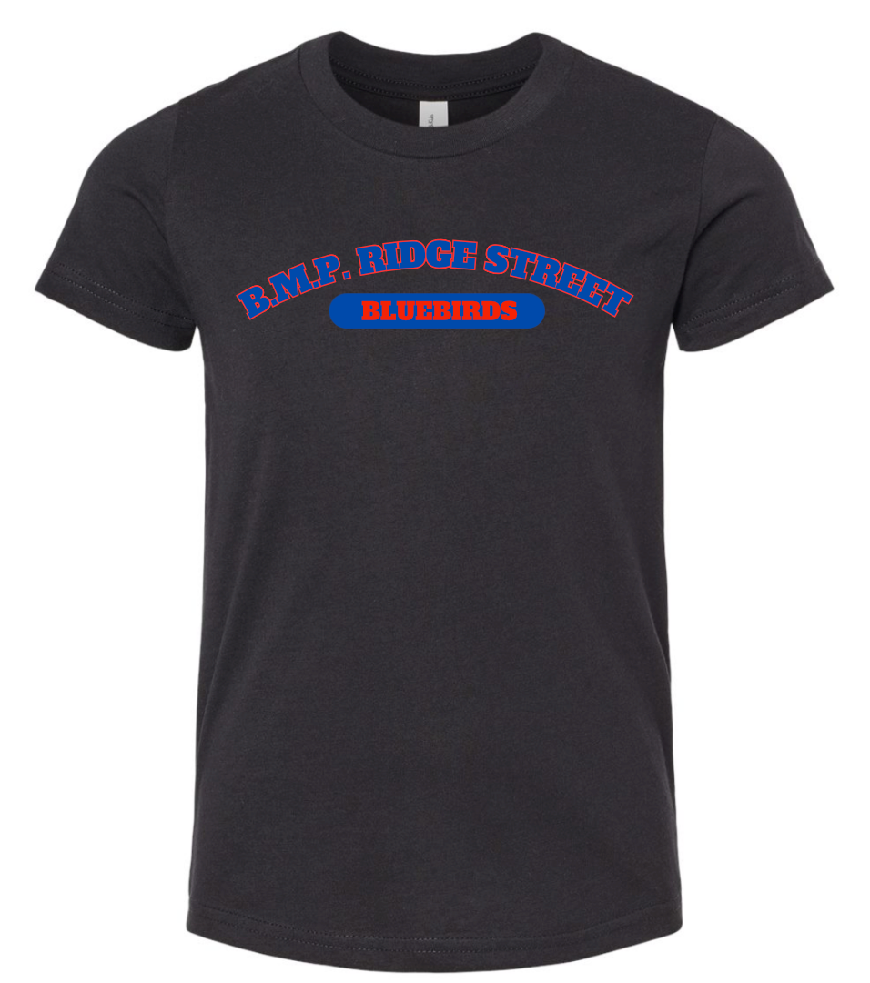 B.M.P. RIDGE STREET BLUEBIRDS BLACK TSHIRT
