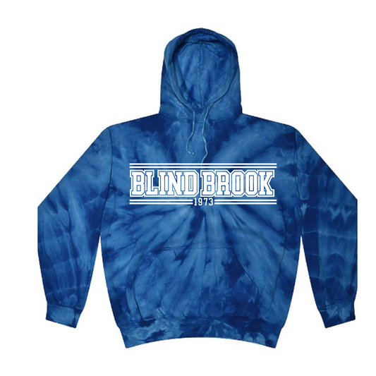 Navy Tie Dye Hooded Sweatshirt