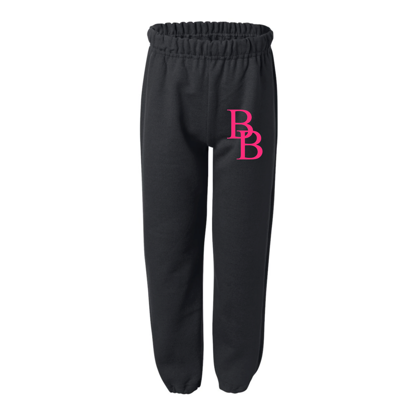 Black Sweatpants with BB Logo - Pink