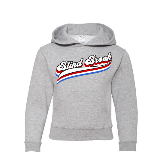 Grey Retro Script Hooded Sweatshirt