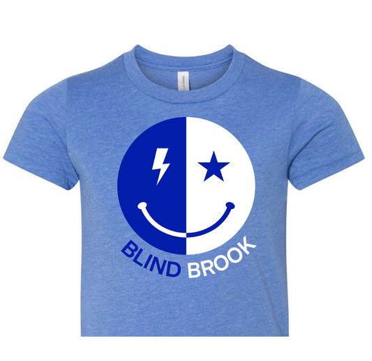 Blind Brook Two Color  Smiley Face  Blue TShirt