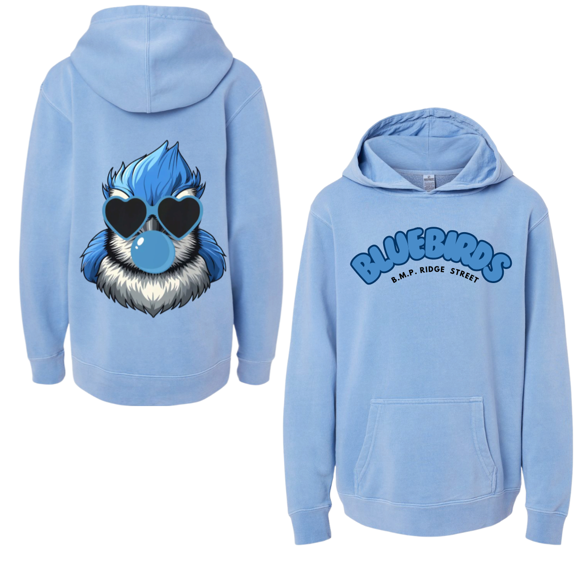 Bluebirds B.M.P. Ridge Street Midweight Pigment-Dyed Hooded Sweatshirt