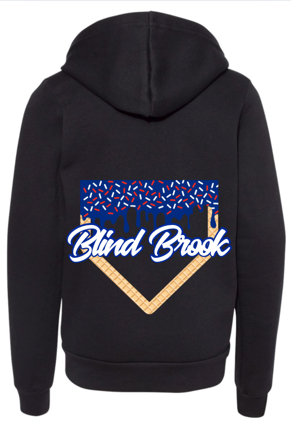 Black Ice Cream Drip Zip Up
