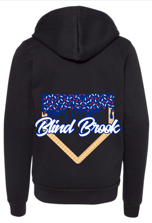 Black Ice Cream Drip Zip Up